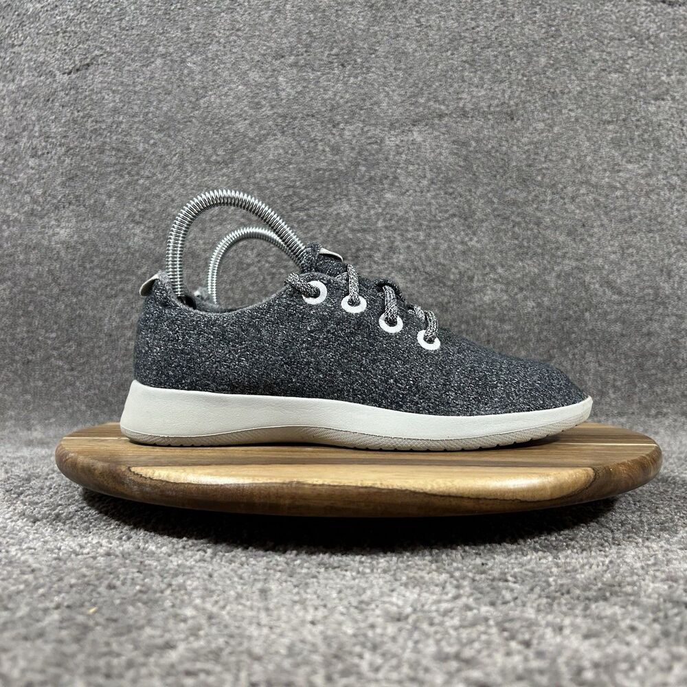 Allbirds Wool Runner WR Women’s Sz 7 Gray White Athletic Running Shoes Used